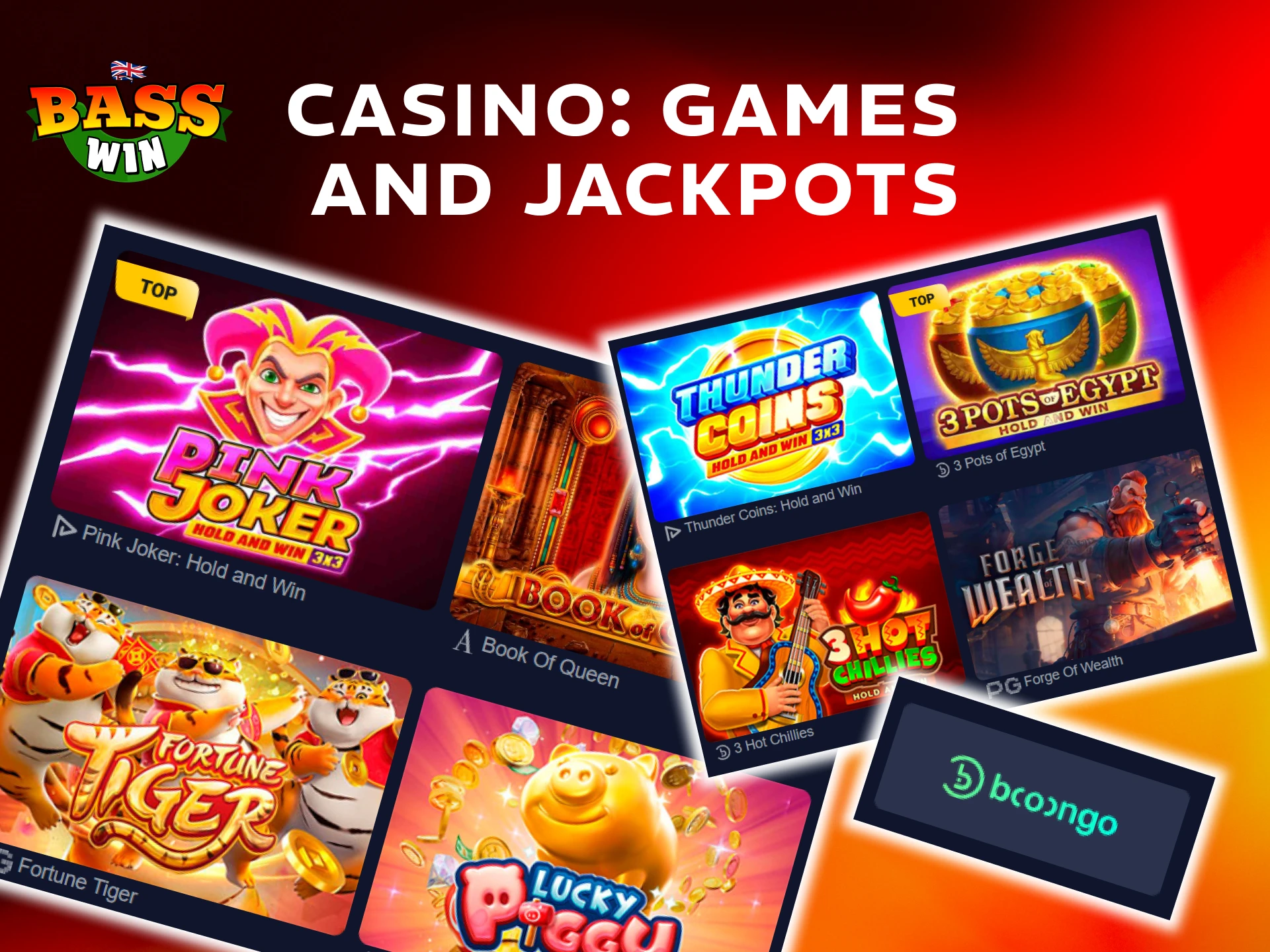 Win massive jackpots at the Basswin UK online casino.