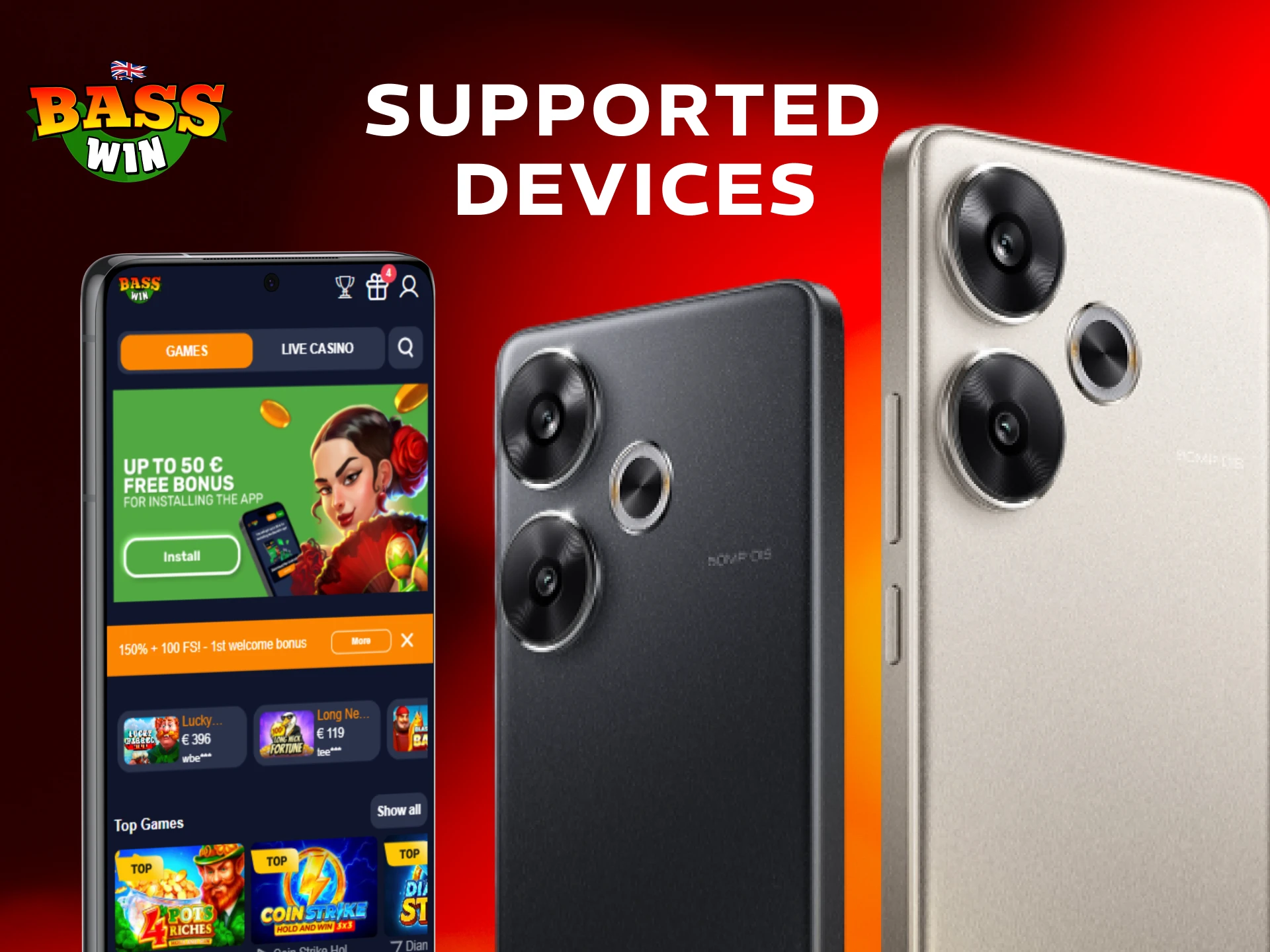 Check the list of compatible devices for the Basswin APK.