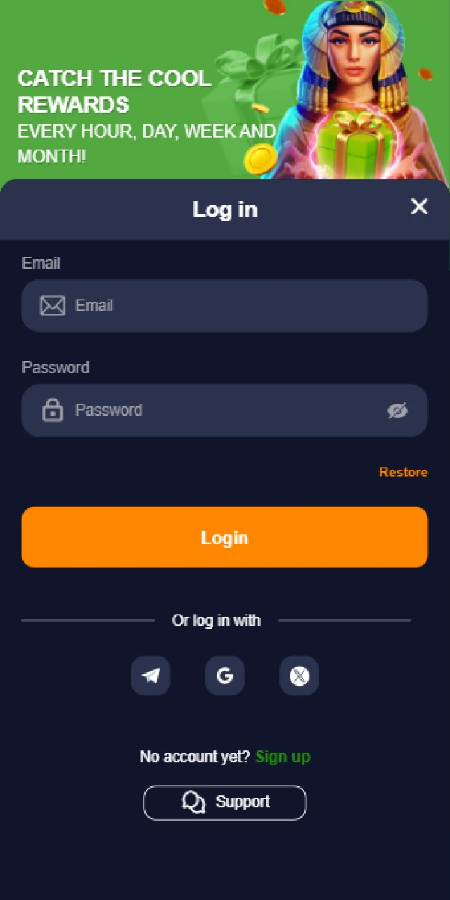 Log in to your personal profile using the Basswin App.