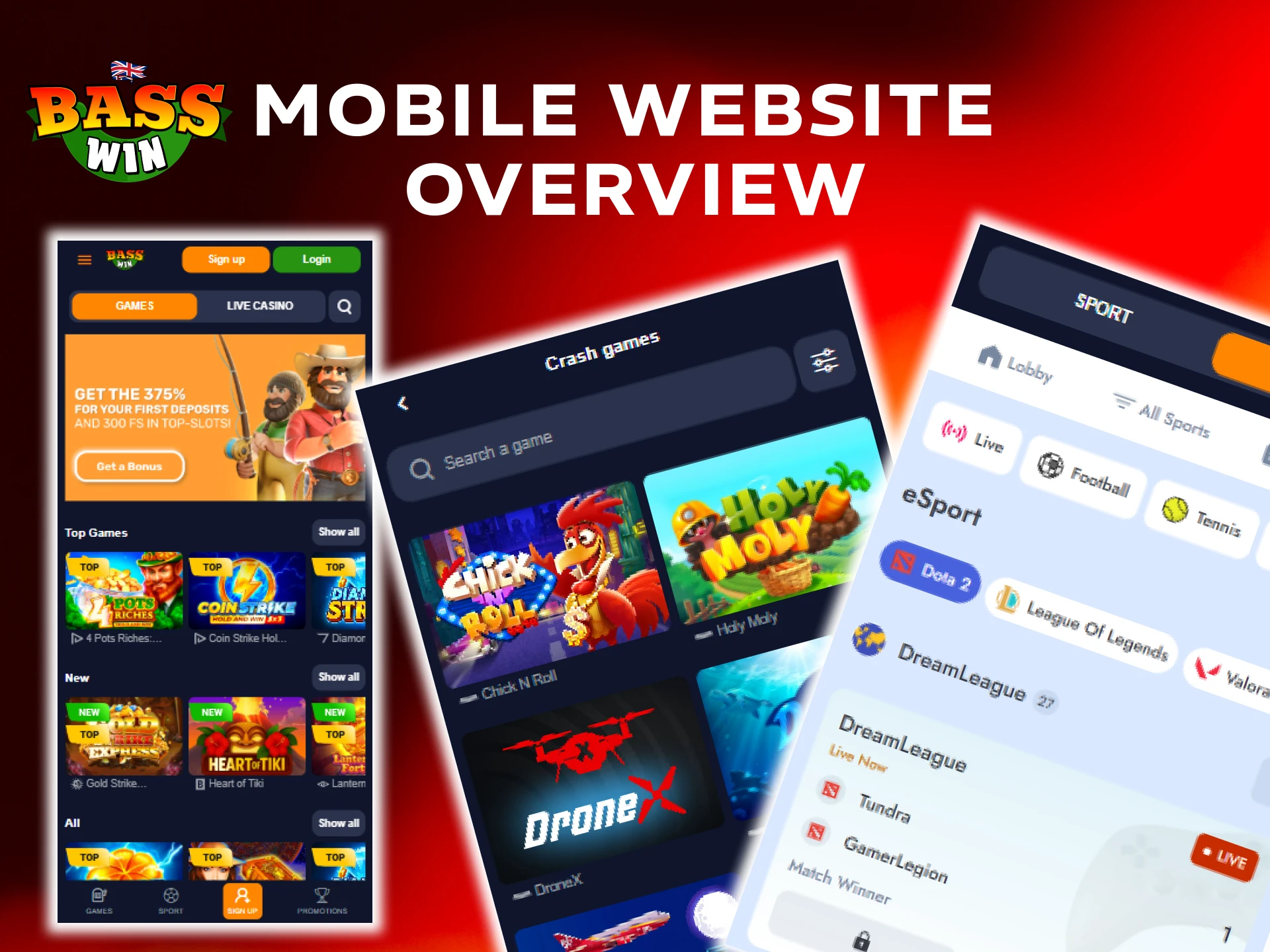 Visit the Basswin App mobile website for convenient betting.