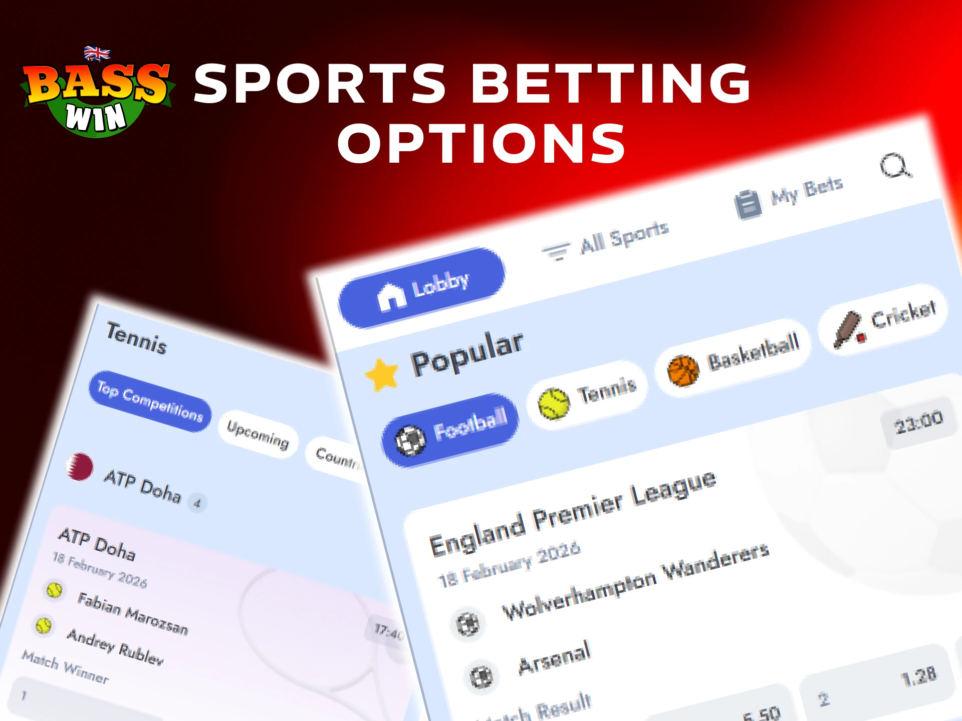 Wager on sports events using the Basswin App betting features.