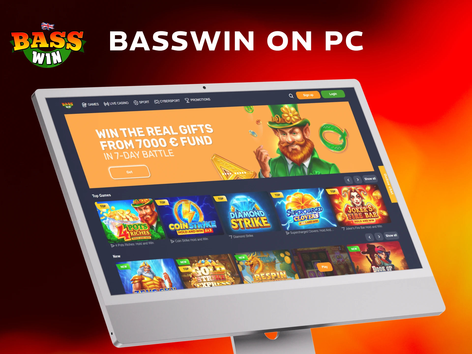 Access the official Basswin desktop version for betting and casino.