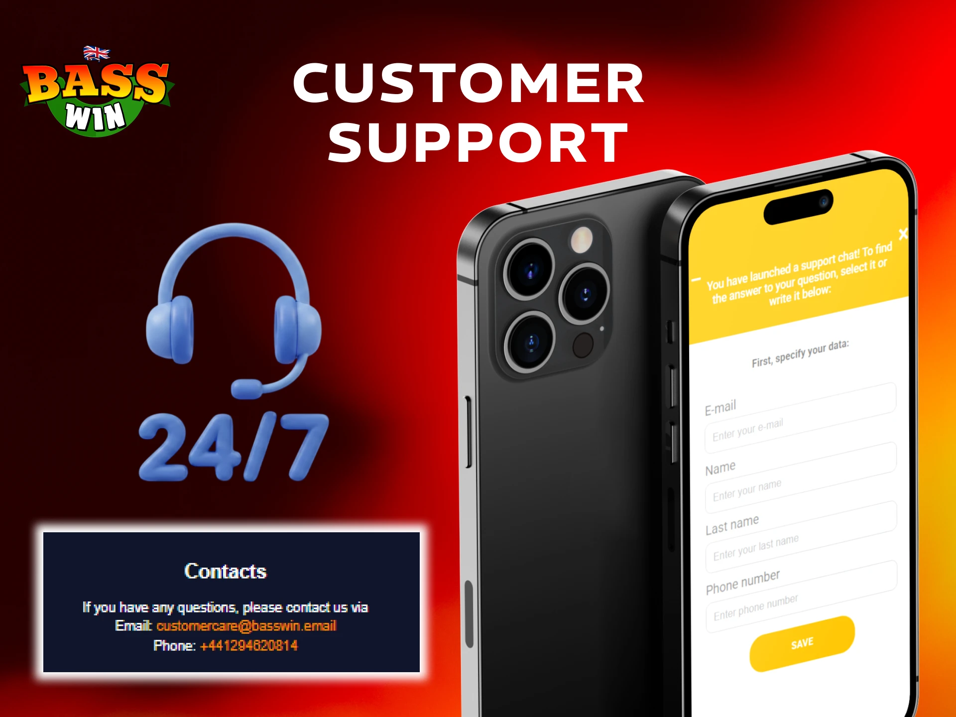 Reach out to the help desk through the Basswin App.