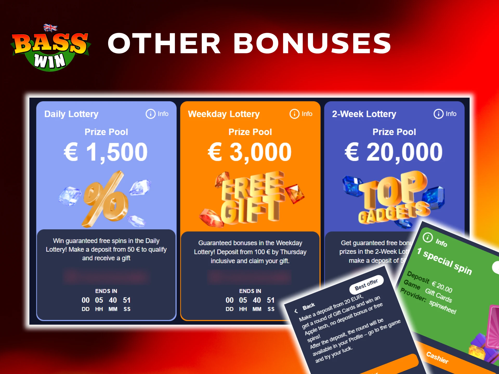 Explore more rewards besides the Actual Promo Code of Basswin.