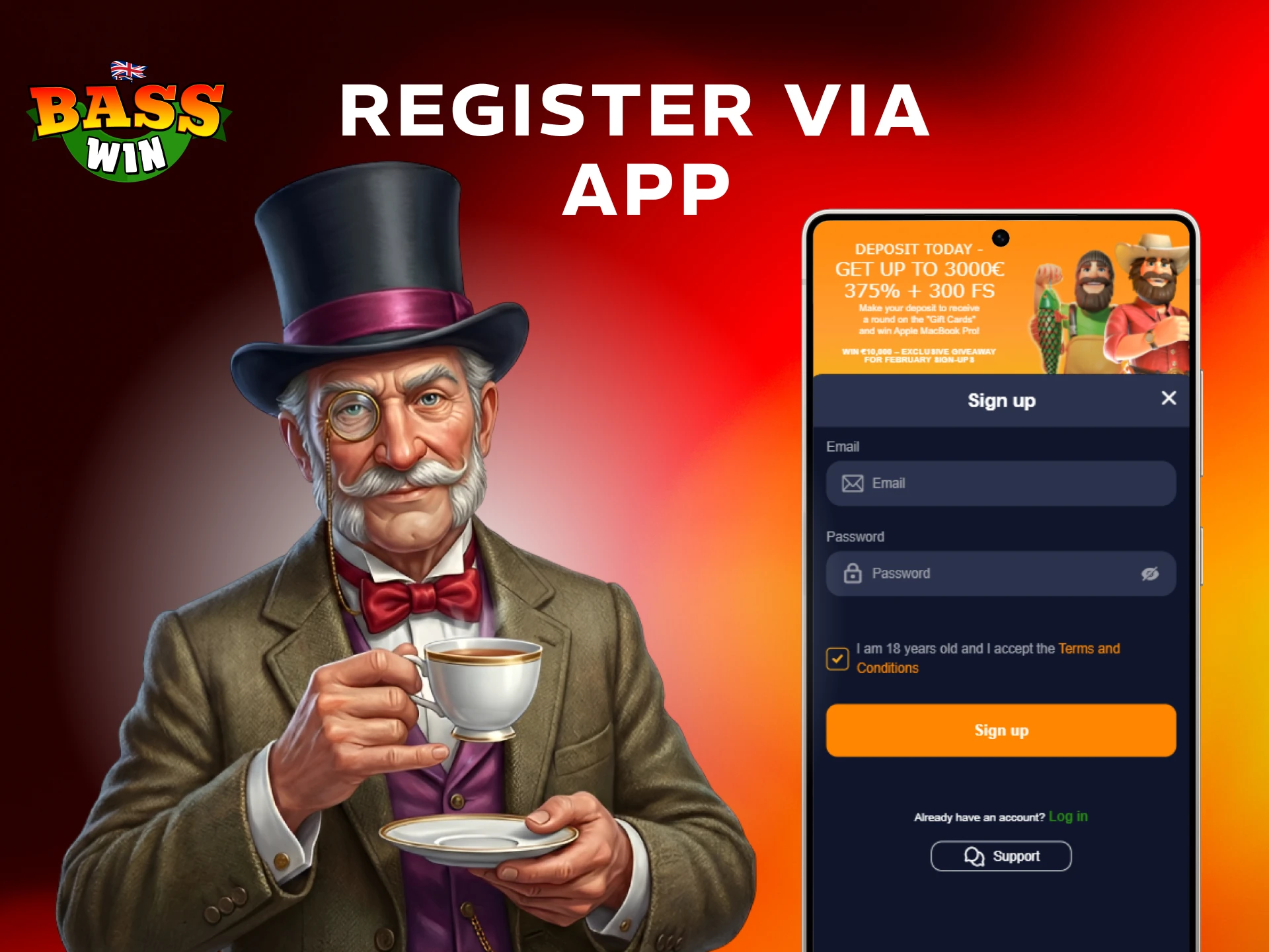 Start your Basswin Registration Process through the official mobile application.